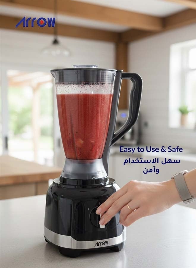 Arrow 8-in-1 Food Processor, 2.4L, 800W | Blender, Chopper, Shredder, Slicer, Dough Maker | Black & Grey Color | Versatile Kitchen Tool for Chopping, Slicing, and Kneading | Model Name: RO-07FPD - Image 5